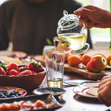 Hand-Blown Glass Teapot with Integrated Loose Leaf Strainer