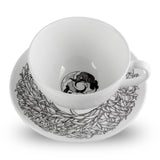 Getzeneara - Fine Bone China Leaf Teacup and Saucer Set