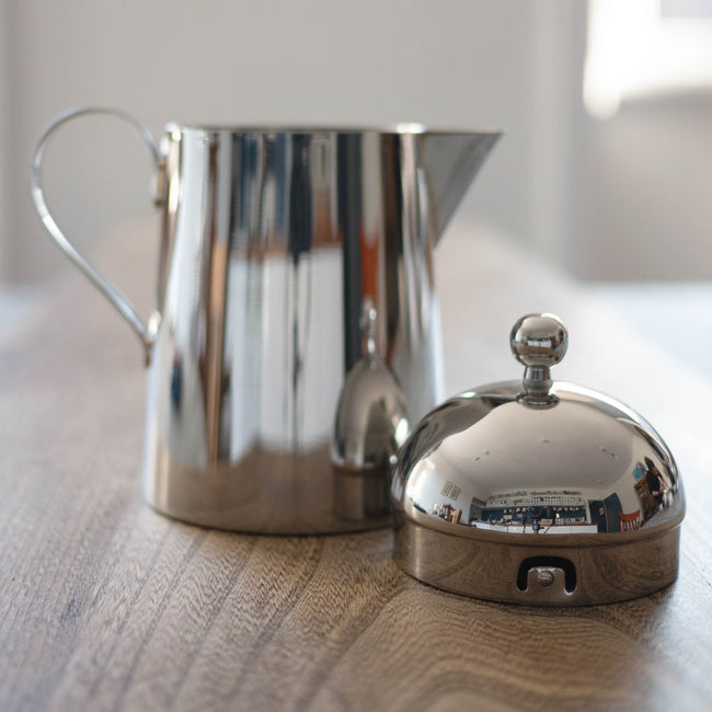 Elegant Stainless Steel Teapot and Water Jug