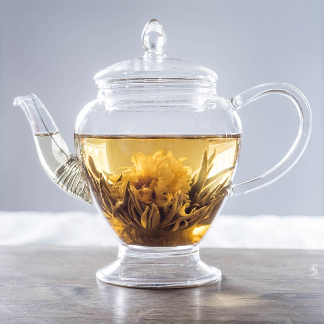 Getzeneara - Hand-Blown Glass Teapot with Stainless Steel Infuser