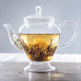 Hand-Blown Glass Teapot with Integrated Loose Leaf Strainer