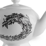 Getzeneara - Fine Bone China Leaf Pattern Teapot