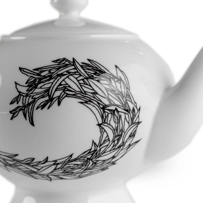 Getzeneara - Fine Bone China Leaf Pattern Teapot